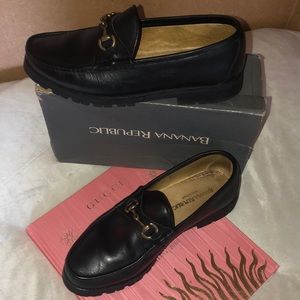 Black men’s loafers. Banana Republic.